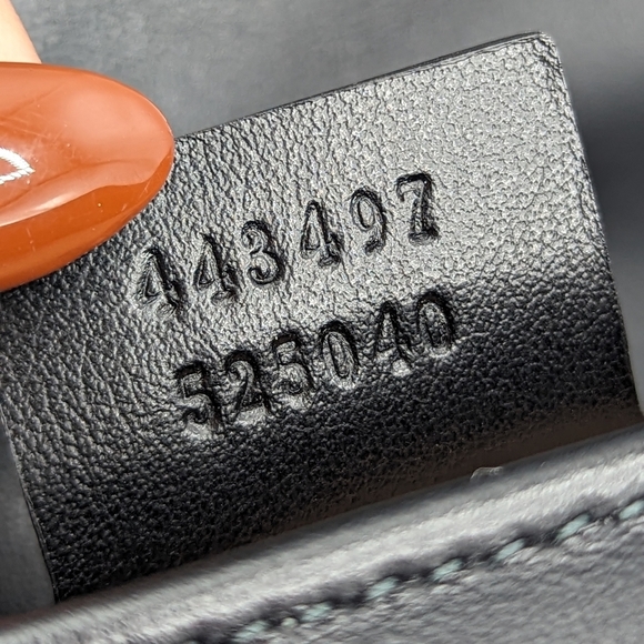 Authentic Gucci Black Leather Marmont Small Flap Shoulder Chain Crossbody Bag - Picture 12 of 13